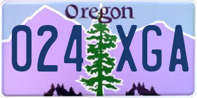 OR license plate 024XGA