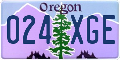 OR license plate 024XGE