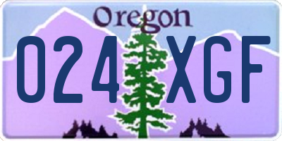 OR license plate 024XGF
