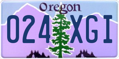 OR license plate 024XGI