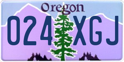 OR license plate 024XGJ