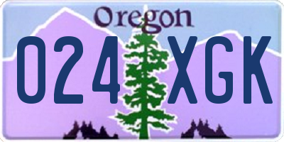OR license plate 024XGK