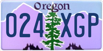 OR license plate 024XGP