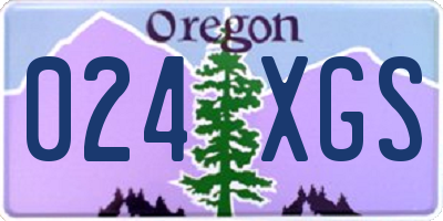 OR license plate 024XGS