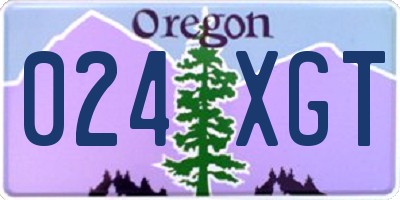 OR license plate 024XGT
