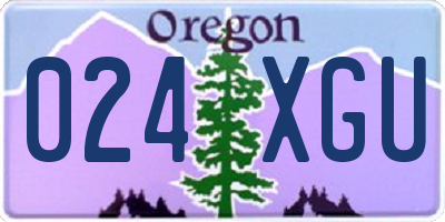 OR license plate 024XGU