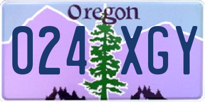 OR license plate 024XGY