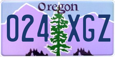 OR license plate 024XGZ