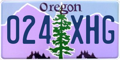 OR license plate 024XHG