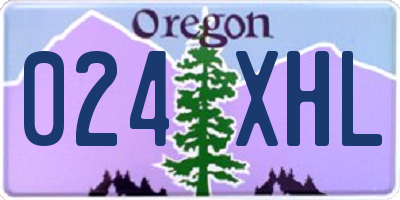 OR license plate 024XHL