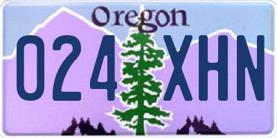 OR license plate 024XHN