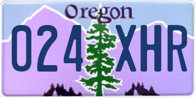 OR license plate 024XHR