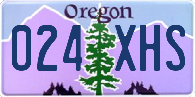 OR license plate 024XHS