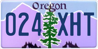 OR license plate 024XHT