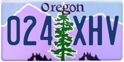 OR license plate 024XHV