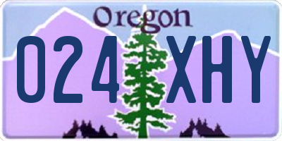OR license plate 024XHY