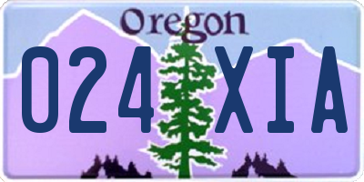 OR license plate 024XIA