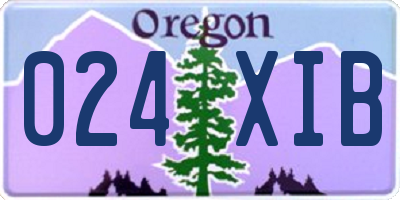 OR license plate 024XIB