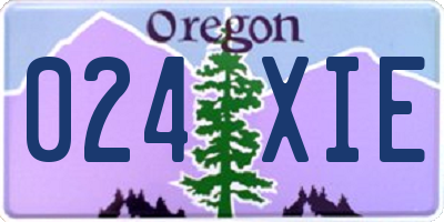 OR license plate 024XIE