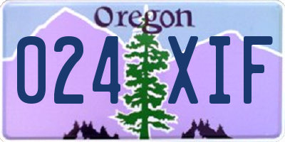 OR license plate 024XIF
