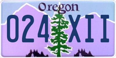 OR license plate 024XII