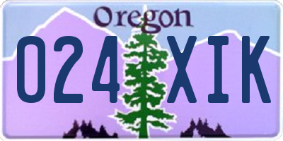 OR license plate 024XIK