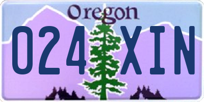 OR license plate 024XIN