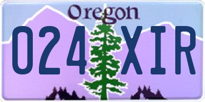 OR license plate 024XIR