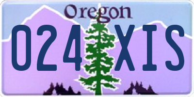 OR license plate 024XIS