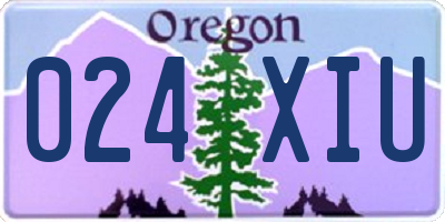 OR license plate 024XIU