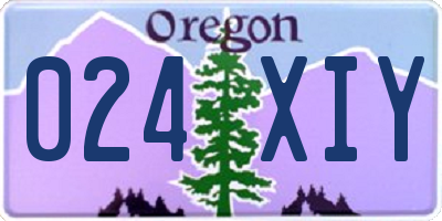 OR license plate 024XIY
