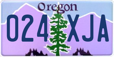 OR license plate 024XJA