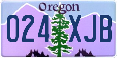 OR license plate 024XJB