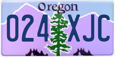 OR license plate 024XJC