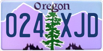 OR license plate 024XJD