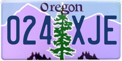 OR license plate 024XJE