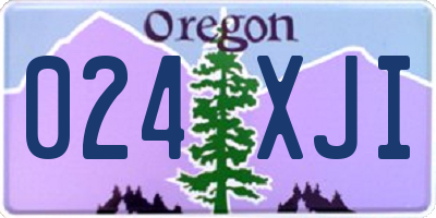 OR license plate 024XJI