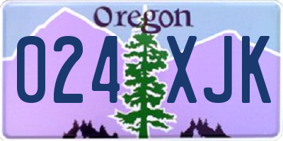 OR license plate 024XJK