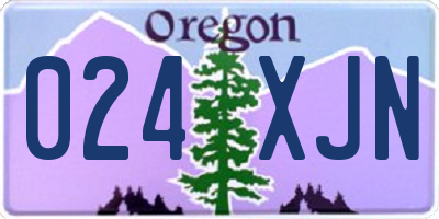 OR license plate 024XJN