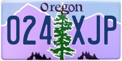 OR license plate 024XJP