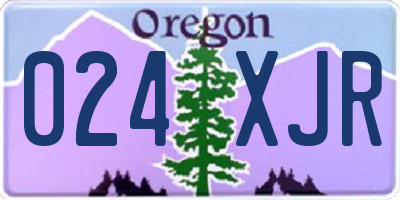 OR license plate 024XJR