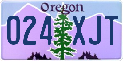 OR license plate 024XJT