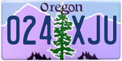 OR license plate 024XJU