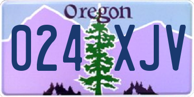 OR license plate 024XJV