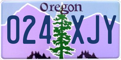 OR license plate 024XJY