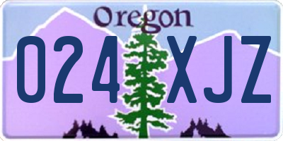 OR license plate 024XJZ