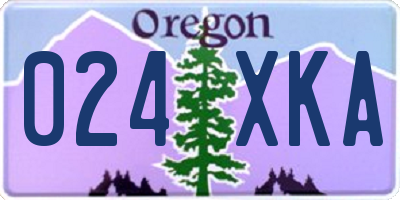 OR license plate 024XKA