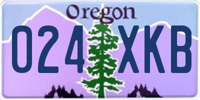 OR license plate 024XKB