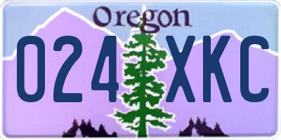 OR license plate 024XKC