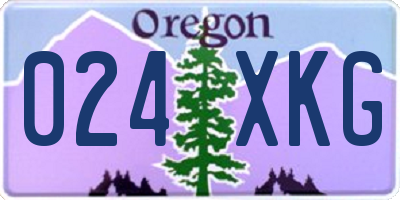 OR license plate 024XKG